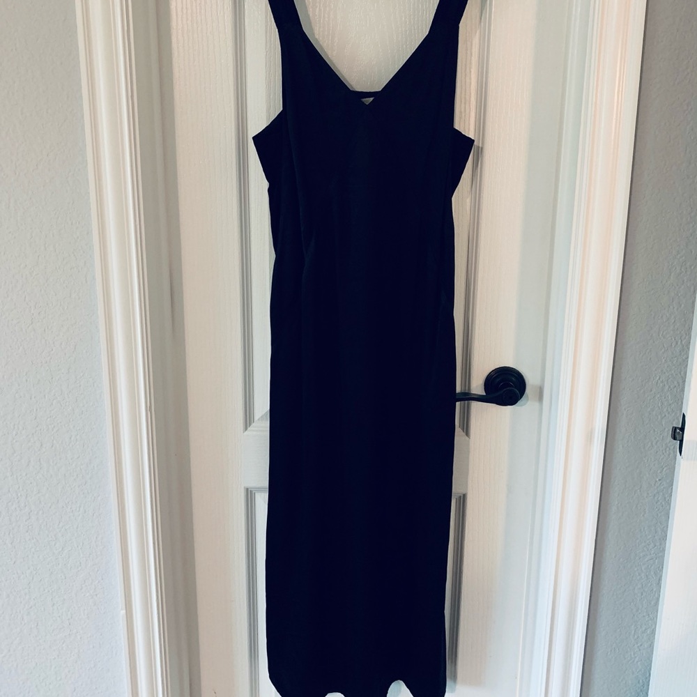 H & M Black Silky Slip Dress
